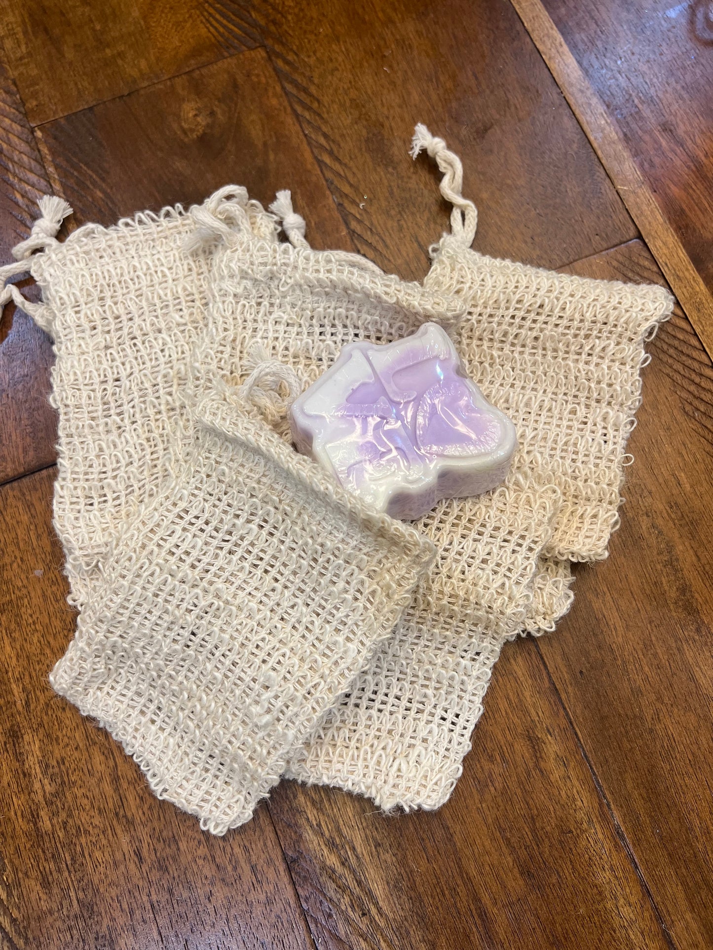 Soap saver loofah bag